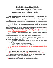 Bộ câu hỏi trắc nghiệm 100 câu môn Tư tưởng  Hồ Chí Minh  | Trường Đại học Kinh doanh và Công nghệ Hà Nội
