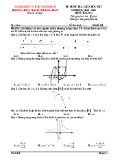 Đề giữa học kì 1 Toán 12 năm 2025 – 2026 trường THPT Nguyễn Trung Trực – Gia Lai