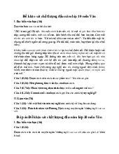 Đề khảo sát chất lượng đầu năm môn Văn lớp 10 năm 2024 (Đề 6)