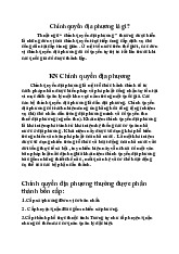 Chính quyền địa phương là gì? môn Pháp luật đại cương  | Trường đại học kinh doanh và công nghệ Hà Nội