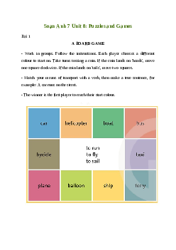 Giải Tiếng Anh 7 Unit 8: Puzzles and Games | Friends Plus
