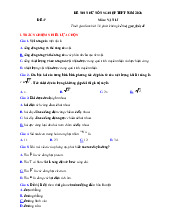 Đề thi thử tốt nghiệp THPT 2025 môn Vật lí bám sát đề minh họa - Đề 47