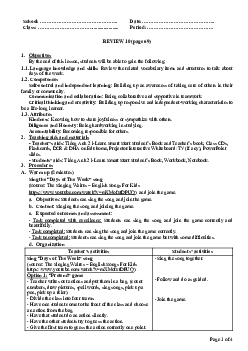 Review 10 | Giáo án Tiếng Anh 2 sách i-Learn Smart Start (Cả năm)