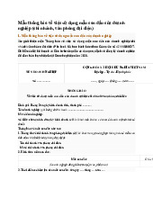 Mẫu thông báo về việc sử dụng mẫu con dấu của doanh nghiệp (chi nhánh, văn phòng đại diện)