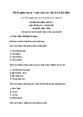 Đề thi giữa học kì 1 môn Lịch sử - Địa lí 5 Cánh diều