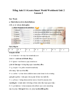 Giải Tiếng Anh 11 Workbook Unit 2 Lesson 2 | Smart World