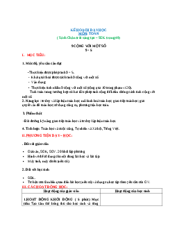 Giáo án Toán 2 sách Chân trời sáng tạo (Cả năm) | Tuần 5 | Tiết 4