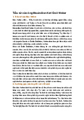 Tiểu sử của ông Maximilian Karl Emil Weber