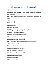 TOP 4 đề thi thử vào lớp 6 môn Tiếng Việt mới nhất 2024