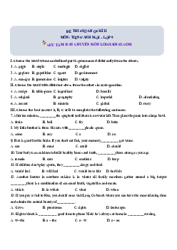 Đề số 1 - Đề kiểm tra giữa kì 2 - Tiếng Anh 9