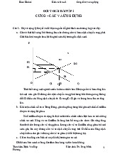 Gợi ý giải bài tập 1 cung – cầu và ứng dụng môn Kinh tế vi mô | Trường Đại học Kinh Tế Quốc Dân