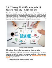 Tiểu luận quản trị thương hiệu | Đại học Quy Nhơn