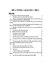 Tổng hợp lý thuyết ôn tập thi học kì Giáo dục học | Đại học Sư Phạm Hà Nội