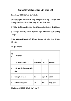 Soạn bài Thực hành tiếng Việt trang 108 | Ngữ văn 7 sách Cánh diều