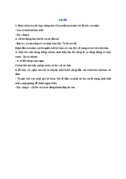 Kể chuyện Cá Bò | Tiếng việt 1 Chân trời sáng tạo