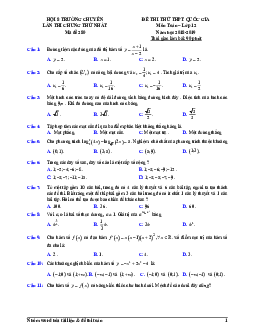 Đề thi thử Toán THPTQG 2019 hội 8 trường chuyên đồng bằng sông Hồng lần 1