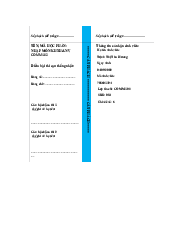 Bài tiểu luận nhập môn Khoa học xã hội và nhân văn | Trường Đại học Sư phạm Hà Nội