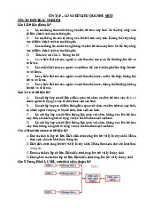 Bộ câu hỏi trắc nghiệm ôn tập môn Cơ sở dữ liệu quan hệ  | Trường đại học Kinh Doanh và Công Nghệ Hà Nội