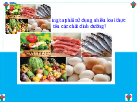 Giáo án điện tử Công nghệ 6 Bài 4 Chân trời sáng tạo: Thực phẩm và dinh dưỡng