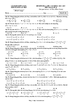 Đề kiểm tra 1 tiết Hình học 12 chương 3 năm 2018 – 2019 trường Tân Hiệp – Kiên Giang