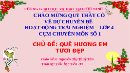 Giáo án điện tử Hoạt động trải nghiệm 4 Chủ đề Cánh diều: Quê hương em tươi đẹp