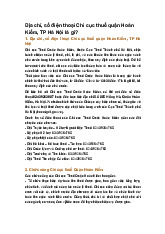 Địa chỉ, số điện thoại Chi cục thuế quận Hoàn Kiếm, TP Hà Nội là gì?