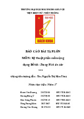 Báo cáo bài tập lớn Đề tài: Trang web tin tức môn Kỹ thuật phần mềm | Trường Đại học Bách Khoa Hà Nội