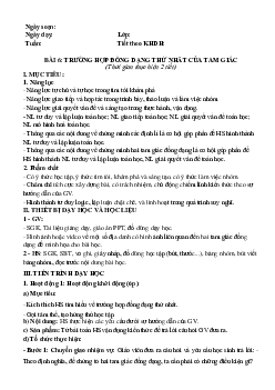Giáo án Toán 8 Chương 8 Bài 6: Trường hợp đồng dạng thứ nhất của tam giác | Cánh diều