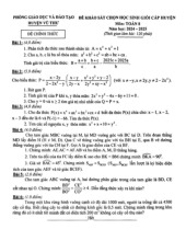 Đề chọn học sinh giỏi Toán 8 năm 2024 – 2025 phòng GD&ĐT Vũ Thư – Thái Bình