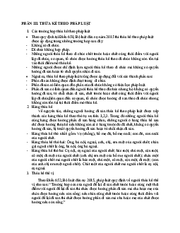 Phần 3: Thừa kế theo pháp luật | Pháp luật đại cương | Đại học Thương mại