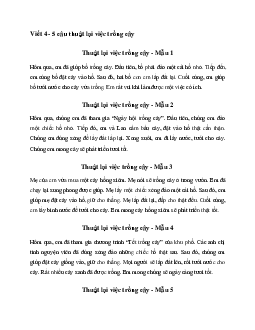 Tập làm văn lớp 2: Viết 4 - 5 câu thuật lại việc trồng cây (18 mẫu) | Chân trời sáng tạo