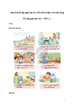 Soạn bài: Ôn tập giữa học kì 1 | Kết nối tri thức