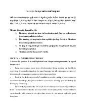 Tài Liệu Ôn Tập Môn Phiên dịch | Trường Đại Học Thái Nguyên