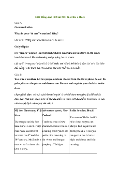 Giải Tiếng Anh 10 Unit 3E: Describe a Place | Explore New Worlds