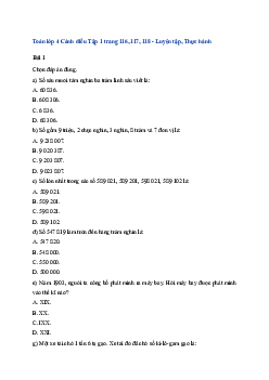 Bài 52: Toán lớp 4 trang 116, 117, 118 Ôn tập chung Cánh Diều