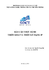 Báo cáo thực hành thiết kế và triển khai mạng IP| Môn Thiết kế và triển khai mạng IP| Trường Đại học Bách Khoa Hà Nội