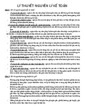 Lý thuyết về nguyên lý kế toán và phương pháp tính giá | Môn Nguyên lí kế toán - Đại học Tài chính - Kế toán