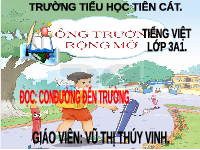 Giáo án điện tử Tiếng Việt 3 Tập 1 Bài 10 Kết nối tri thức: Con đường đến trường - Đọc