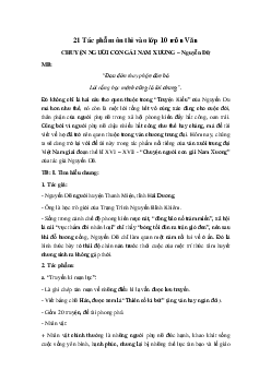 TOP 21 Tác phẩm ôn thi vào lớp 10 môn Văn