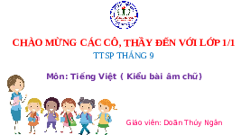 Giáo án điện tử Tiếng việt 1 bài 1 Chân trời sáng tạo: Học vần: D, d, Đ, đ