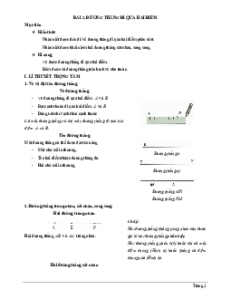 Chuyên đề đường thẳng đi qua hai điểm Toán 6