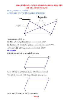Luyện thi HSG Toán 6 chủ đề: Hình bình hành (có lời giải chi tiết)