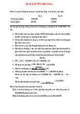 Bài Tập ôn thi môn Sáp nhập, mua lại và tái cấu trúc doanh nghiệp | Trường Đại học Kinh tế Thành phố Hồ Chí Minh