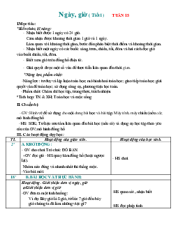 Giáo án Toán 2 tuần 15 sách Chân trời sáng tạo