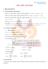 Bản tóm tắt công thức giữa kỳ 20241 môn Giải tích 1 - CLB HTHT_2