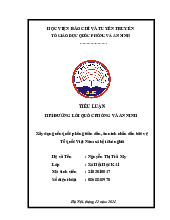 Tiểu luận Xây dựng nền quốc phòng toàn dân, an ninh nhân dân bảo vệ  Tổ quốc Việt Nam xã hội chủ nghĩa - Học viện Báo chí và Tuyên truyền