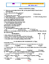 Đề Ôn Tập Cuối HK 1 Anh 8 Global 2025-2026 Có Đáp Án File Nghe-Đề 8