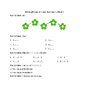TOP 5 đề thi giữa kỳ học kỳ 1 môn Toán lớp 1 năm học 2024 - 2025