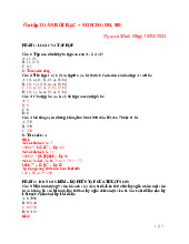 Đề cương môn Toán rời rạc - Trường Đại học lao động -  xã hội