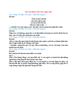 Soạn Văn 6 siêu ngắn - Chân trời sáng tạo bài Đánh thức trầu